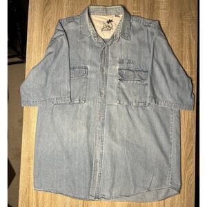 Bugleboy Authentics Denim Button Up Short Sleeve Shirt XL